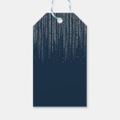 ウィンターブルーきらめくとシルバーアイス結婚ライト ギフトタグ (裏面)