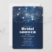ウィンターブルーきらめくライトブライダルシャワー 招待状 (正面)