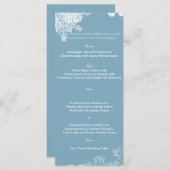 ウィンターブルーとホワイトスノーフレーク結婚のメニュー メニュー (正面/裏面)