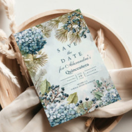 ウィンターブルーの花のケンセイェーラ セーブザデート
