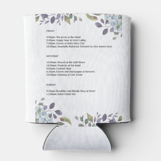 ウィンターブルーの花のバチェロレッテウィークエンド計画 缶クーラー (裏面)