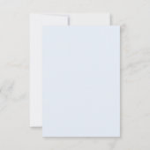 ウィンターブルーの雪の恋 ブライダルシャワーのお礼 サンキューカード (裏面)