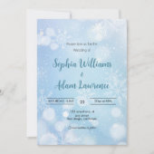 ウィンターブルーアンドホワイト結婚式招待状 招待状 (正面)