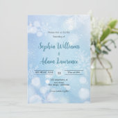 ウィンターブルーアンドホワイト結婚式招待状 招待状 (スタンド正面)