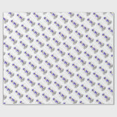 ウィンターブルーウィペット雪のスカーフ – Fawn & White Cute ラッピングペーパー (フラット)