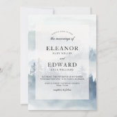 ウィンターブルーウッドランド結婚ズ 招待状 (正面)