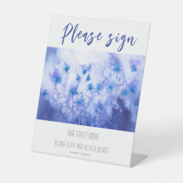 ウィンターブルーガーデンゲストブック 台座サイン