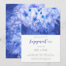 ウィンターブルーガーデン婚約パーティ招待状 招待状
