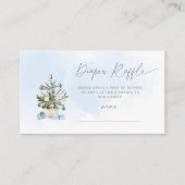 ウィンターブルークリスマスツリーおむつラッフルチケット エンクロージャーカード (正面)