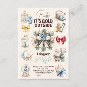 ウィンターブルークリスマスホリデーディパーラッフル エンクロージャーカード (正面)