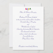 ウィンターブルーゲイ/レズビアンカスタムウェディング招待状 招待状 (裏面)