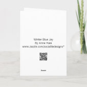 ウィンターブルージェイホリデーグリーティングカード シーズンカード (裏面)