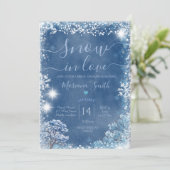 ウィンターブルースノーインラブツリーブライダルシャワー 招待状 (スタンド正面)