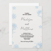 ウィンターブルースノーズフローラ結婚式招待状 招待状 (正面/裏面)