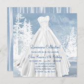 ウィンターブルースノーフレークキンセアニェラ招待状 招待状 (正面/裏面)