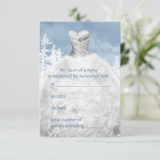 ウィンターブルースノーフレークキンセアニェラRSVP 出欠カード (スタンド正面)
