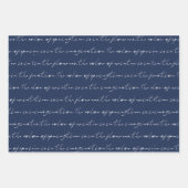 ウィンターブルースノーフレークフローラクリスマス ラッピングペーパーシート (正面2)