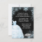 ウィンターブルースノーフレークSweet sixteenパーティー 招待状 (裏面)
