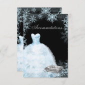 ウィンターブルースノーフレークSweet sixteenパーティー 招待状 (正面/裏面)