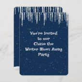 ウィンターブルースパーティの招待状 招待状 (正面/裏面)
