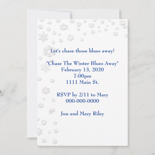ウィンターブルースパーティー 招待状 (裏面)