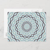 ウィンターブルース万華鏡のように千変万化するパターン ポストカード (正面/裏面)