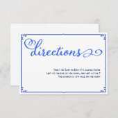 ウィンターブルース書道結婚の道順カード エンクロージャーカード (正面/裏面)