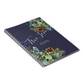 ウィンターブルーティスルユーカリ結婚スワンダーランド ノートブック (右側)