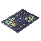 ウィンターブルーティスルユーカリ結婚スワンダーランド ノートブック (左側)