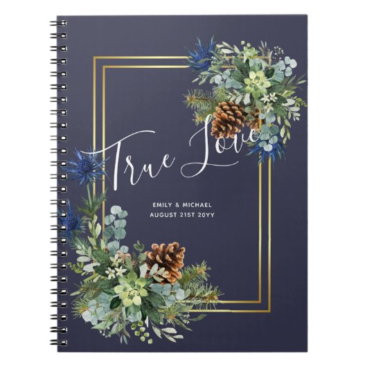 ウィンターブルーティスルユーカリ結婚スワンダーランド ノートブック (正面)