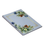 ウィンターブルーティスルユーカリ結婚スワンダーランド ノートブック (右側)