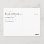 ウィンターブルーティスルユーカリ結婚スワンダーランド ポストカード (裏面)