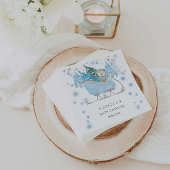 ウィンターブルーテディベアーズライボーイベビーシャワー スタンダードカクテルナプキン