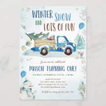 ウィンターブルートラック雪おもしろいボーイファースト誕生日