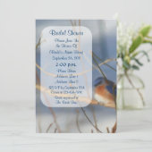 ウィンターブルーバードアートブライダルシャワー招待状 招待状 (スタンド正面)
