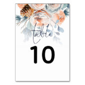 ウィンターブルーピーチ花模様ス結婚スクリプト テーブルナンバー (裏面)