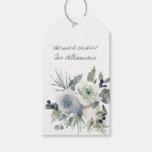 ウィンターブルーブーケホリデー ギフトタグ (正面)