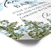 ウィンターブルーボウベイビーシャワーママモサバー ポスター (角)