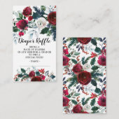 ウィンターブルームベイビーシャワーディーパーラッフルチケット エンクロージャーカード (正面/裏面)