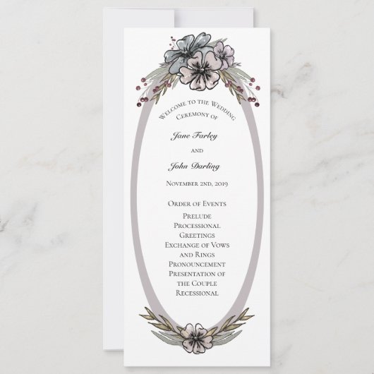 ウィンターブルーム ウェディングプログラム 招待状 (正面)