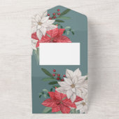 ウィンターブルーム ジョワイユ ノエル エレガントなクリスマスカード オールインワン招待状 (外側)