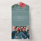 ウィンターブルーム ジョワイユ ノエル エレガントなクリスマスカード オールインワン招待状 (内側)