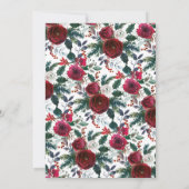 ウィンターブルーム フローラル ブライダル ランジェリー シャワー 招待状 (裏面)