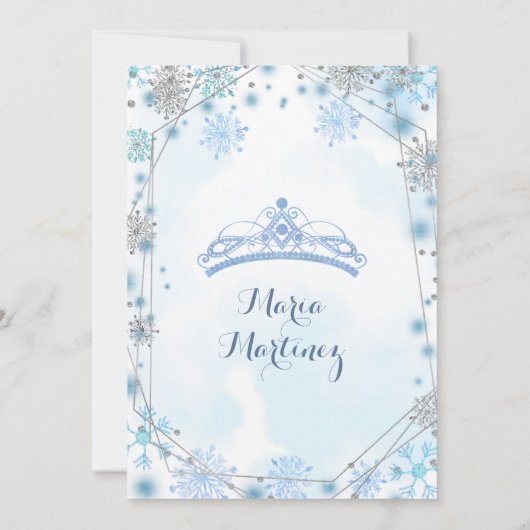 ウィンターブルーメキシカンガールシャルラミカンス招待状 招待状 (裏面)