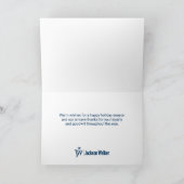 ウィンターブルー今季折り畳みグリーティングカード カード (内部)