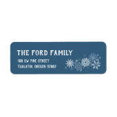 ウィンターブルー差出人住所ラベル ラベル (正面)