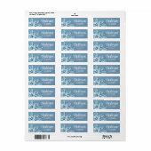 ウィンターブルー差出人住所 ラベル (フルシート)