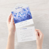 ウィンターブルー庭園の結婚式オールインワン招待状 オールインワン招待状 (貼ってはがせる)