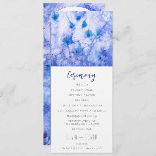 ウィンターブルー庭園の結婚式計画 招待状 (正面/裏面)