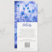 ウィンターブルー庭園の結婚式詳細エンクロージャカード 招待状 (正面/裏面)